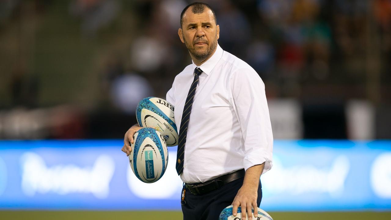 Wallabies coach Michael Cheika at the Padre Ernesto Martearena in Salta.