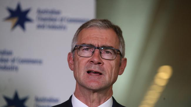 Chief Executive Officer Australian Chamber of Commerce and Industry James Pearson says ‘the onus now will be on state and territory governments to announce their own plans’ to reopen the economy. Picture: Kym Smith