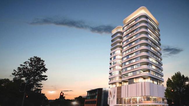 An artist’s impression of Theo Maras' $32 million apartment project on the corner of Hutt St and Bartels Rd