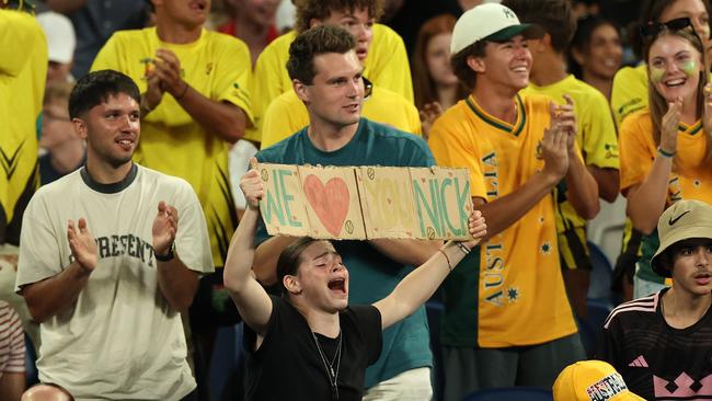 Kyrgios remains a huge fan favourite. (Photo by Kelly Defina/Getty Images)