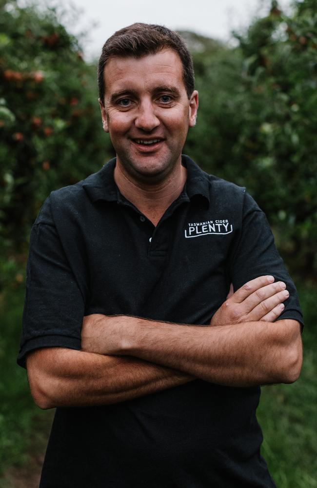 Plenty Cider owner Adam D'Arcy is enjoying being part of Tassie’s craft cider boom. Picture: Supplied