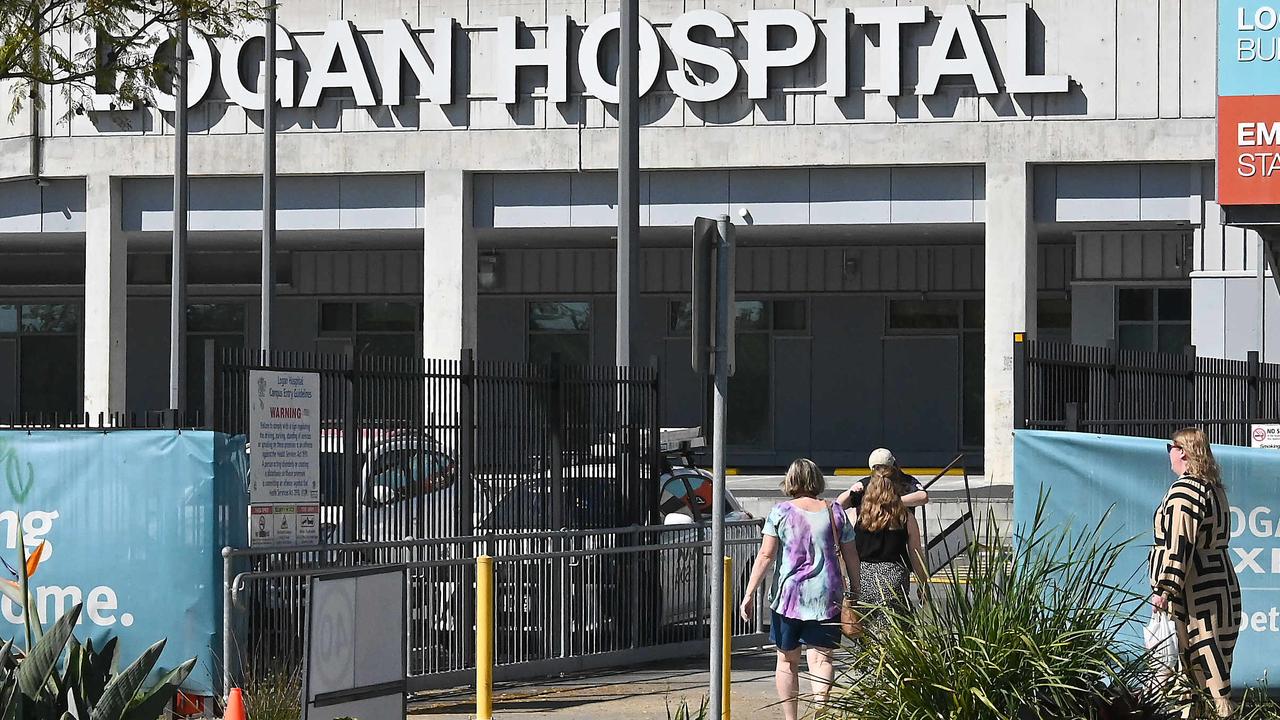 Police were called to Logan Hospital on Monday morning after a man presented with serious head injuries and died hours later. Picture: NewsWire / John Gass