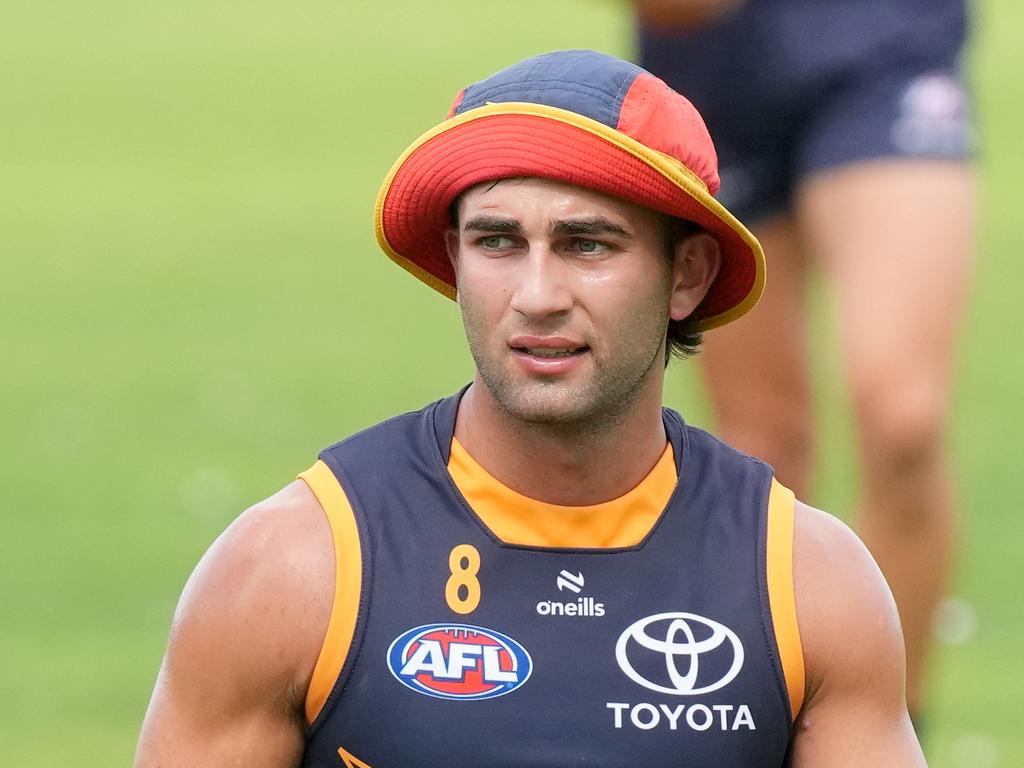 Josh Rachele at Adelaide pre-season training. Picture: Dean Martin