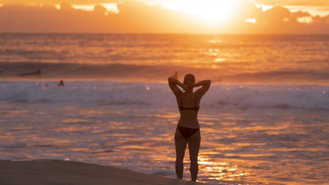 Swimmers and surfers at Sydney’s Maroubra Beach after COVID-19 restrictions were lifted. Picture: Getty Images.