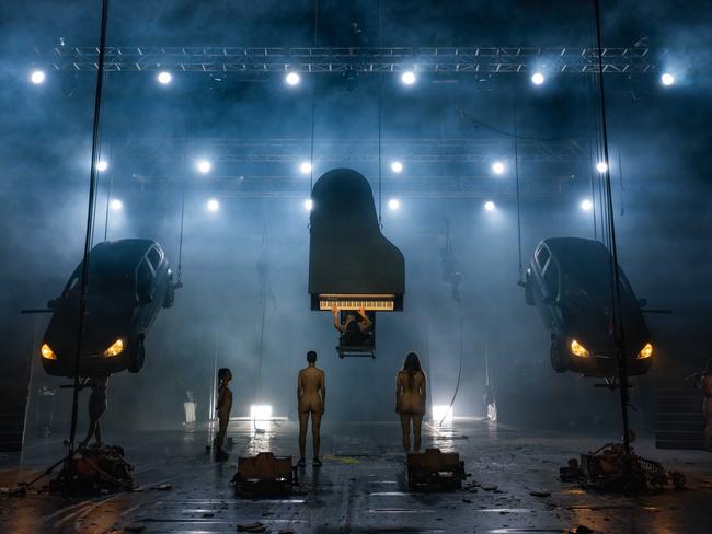 16/06/2023: Nude performers during A Divine Comedy, a work by Austrian choreographer, director and performance artist Florentina Holzinger, at MyStateBank Arena in Hobart, Tasmania as part of Dark Mofo festival. Picture: Tyr Liang / Darklab