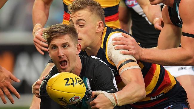 Hamish Hartlett was on the trade block last year. Picture: Getty Images