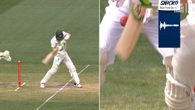 Tim Paine was adamant he did not nick the ball. Pictures: Fox Sports