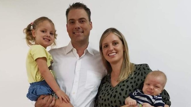 James and Jess Hargraves with their children. Picture: Supplied