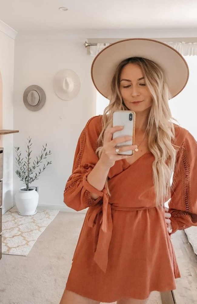 Maddison Black, 32, from Perth had her Kmart coffee table hack go viral on TikTok. Picture: Instagram/maddisoneblack