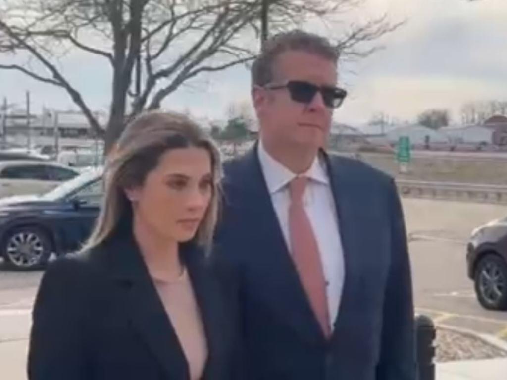 Christina Formella was seen arriving at court where she is accused of raping a former student, then aged 15. Picture: NY Post/Supplied