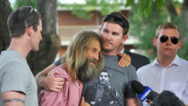 Press conference at the Grafton Police Station about Sharon Edwards being missing, which has now become murder. Three sons are Josh [who spoke], Zac and Eli with their Dad John Edwards. Photo: Leigh Jensen / Daily Examiner April 1, 2015