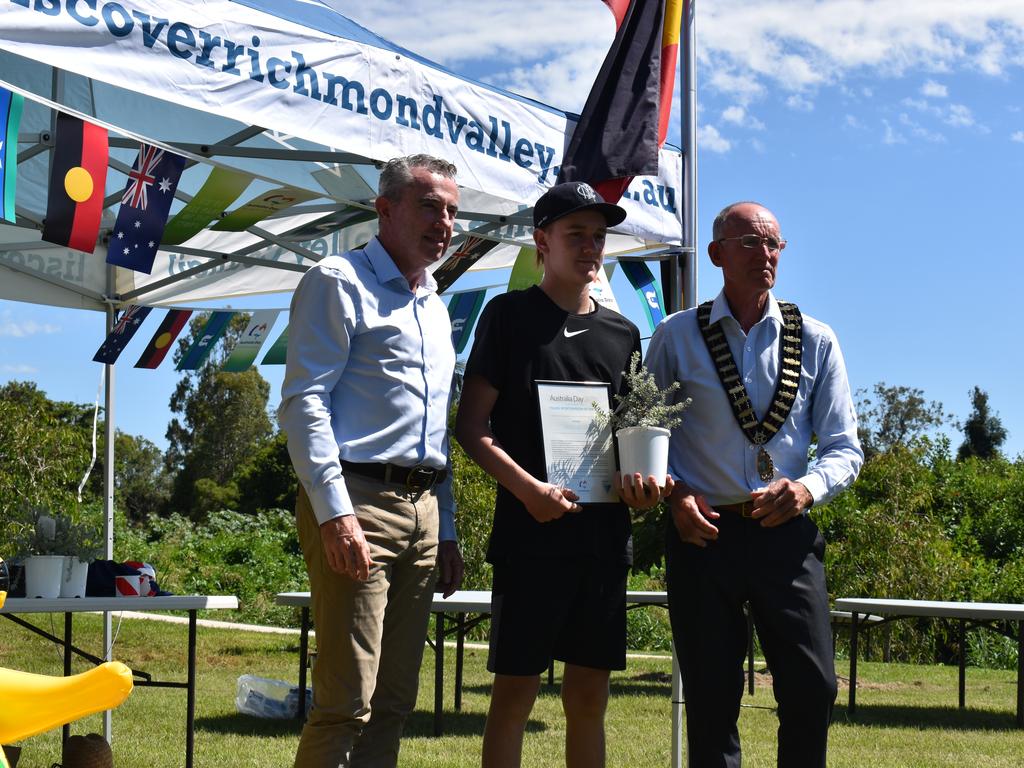 Lachlan Coe was awarded Richmond Valley Council's Young Sportsperson of the year award. (CREDIT: Adam Daunt)