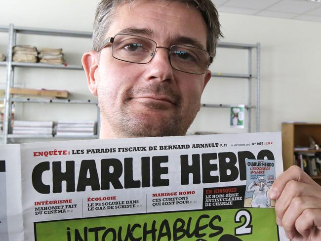 Controversial ... late former Charlie Hebdo editor Stephane Charbonnier, who died in a terror attack at the magazine’s offices. Picture: AP Photo/Michel Euler