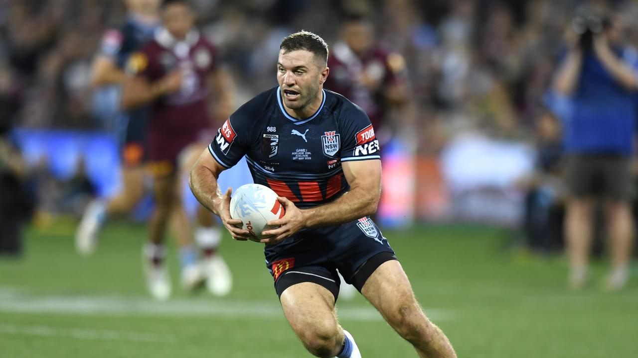 James Tedesco was the game-high metre leader in game 1. Picture: NRL Photos