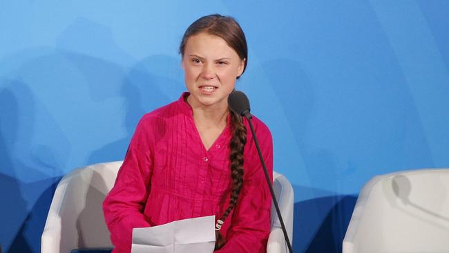 Environmental activist Greta Thunberg is the inspiration for many of the UN teachings. Picture: Jason DeCrow/AP