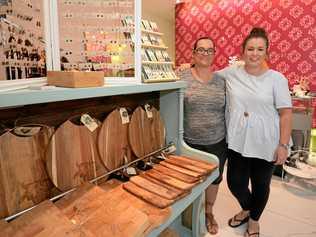 ALL ABOARD: Korina Fraser and Holly Sherwood setting up new shop,  Made in CQ. Picture: Allan Reinikka ROK090918amadeinc