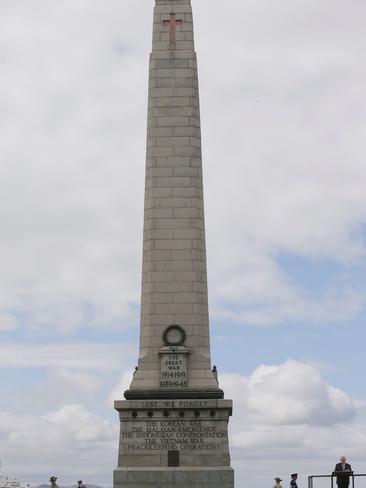 The annual remembrance day ceremony is held at the Cenotaph, Hobart, Tasmania. Picture: MATT THOMPSON.