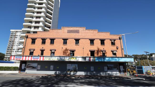 Demolition on the controversial redevelopment of the old Burleigh Theatre has started, marking the end of the 1930s building. Picture Glenn Hampson