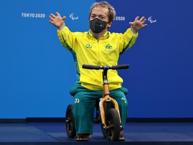 Grant ‘Scooter’ Patterson has become one of the most recognisable athletes at the Paralympics. Picture: Getty Images