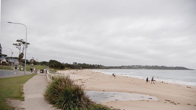 Mollymook Beach where human remains washed ashore on Friday. Picture: Loren Toncini.