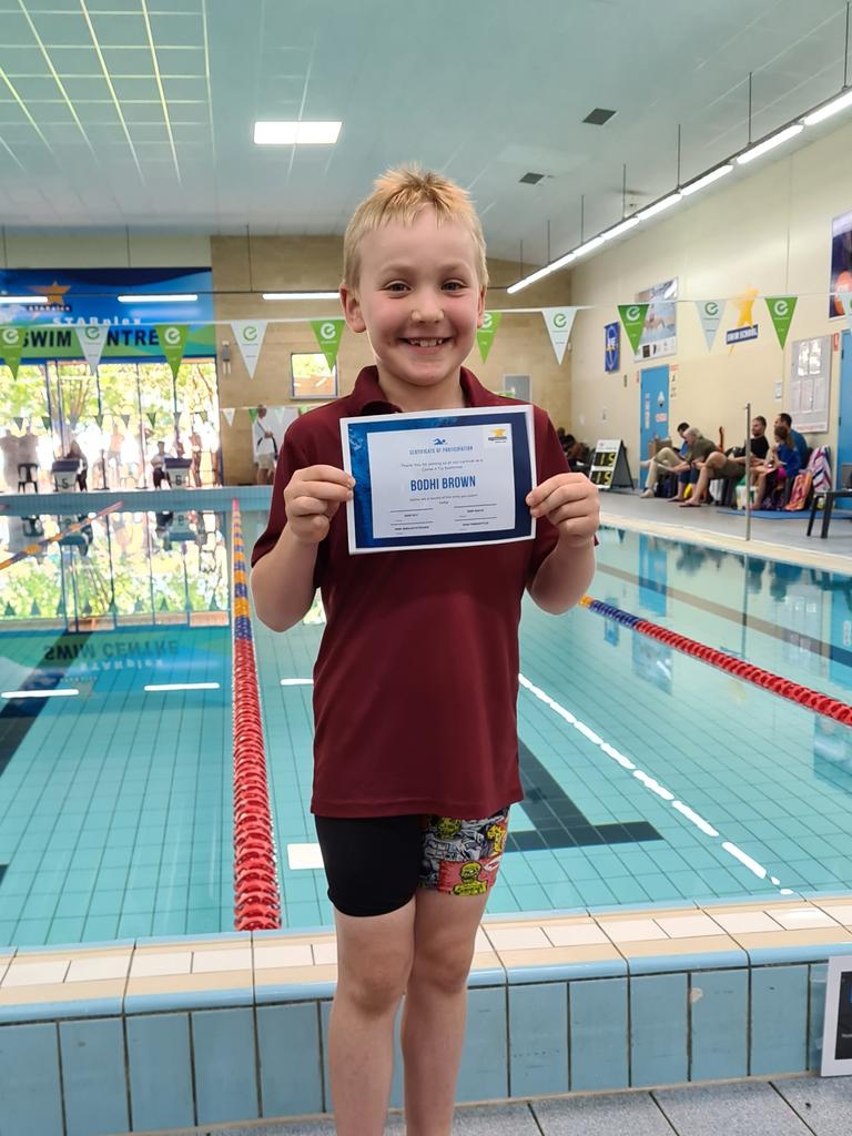 SA Little Legend Bodhi Brown, 7, Marion Swimming Club. Showed courage and determination recently while completing his first 4x50m in front of an away crowd. Picture supplied.