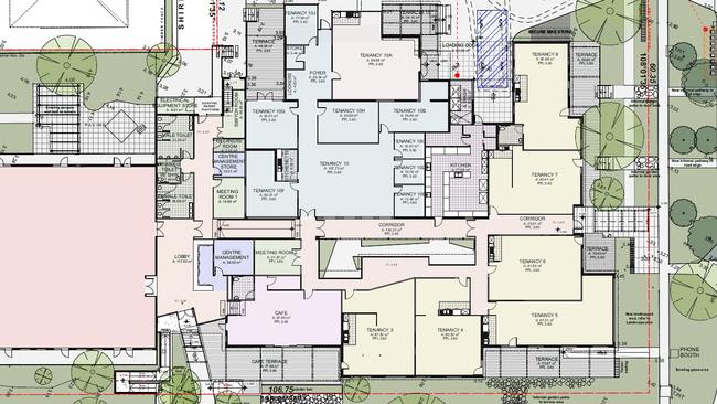 Floor plan for the new community hub. Picture: Supplied