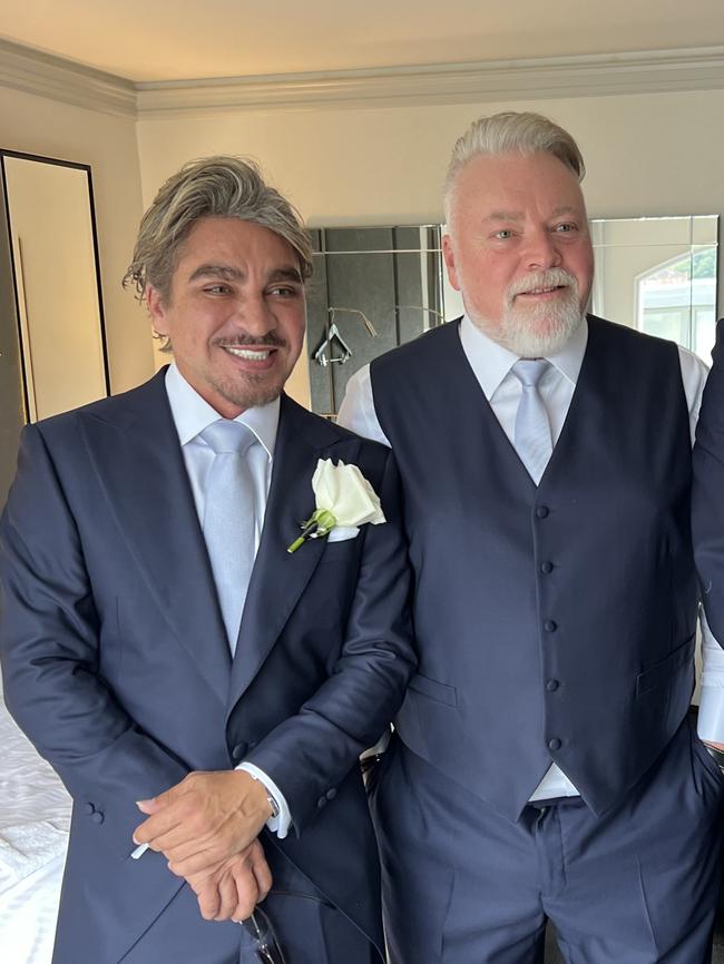 John Ibrahim was a groomsman at the wedding of his mate, Kyle Sandilands