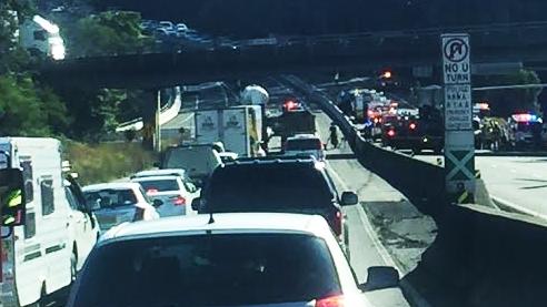 Accidents and heavy traffic are common on Mount Ousley.