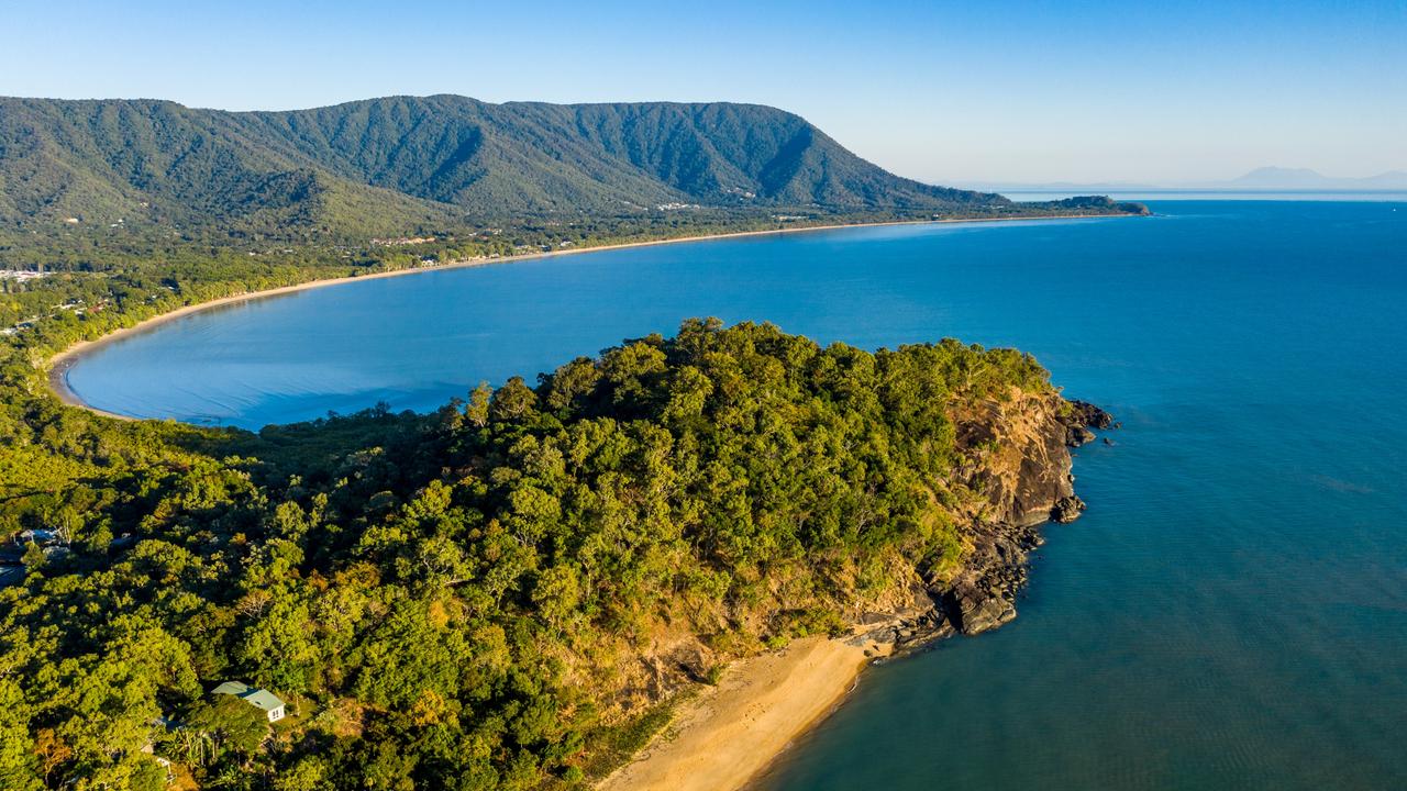 Taylor Point at Trinity Beach, which is on the market for $8m, is the subject of a reinvigorated campaign for the state government to acquire it. Picture: Supplied