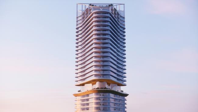 Renders of Tim Gurber's four-tower plan for Budds Beach