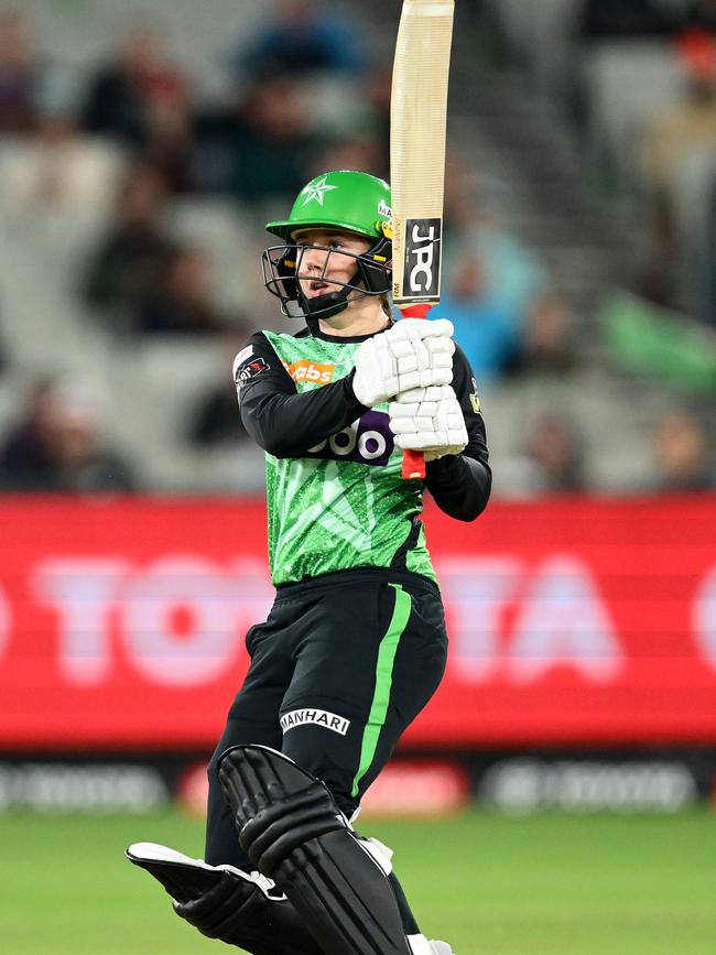 Rhys McKenna of the Stars bats during the WBBL. (Photo by Quinn Rooney/Getty Images)