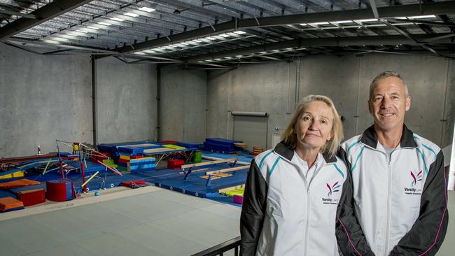 Gillian Needham and Paul Needham from Varsity Lakes Trampoline and Gymnastics Club. Picture: Jerad Williams