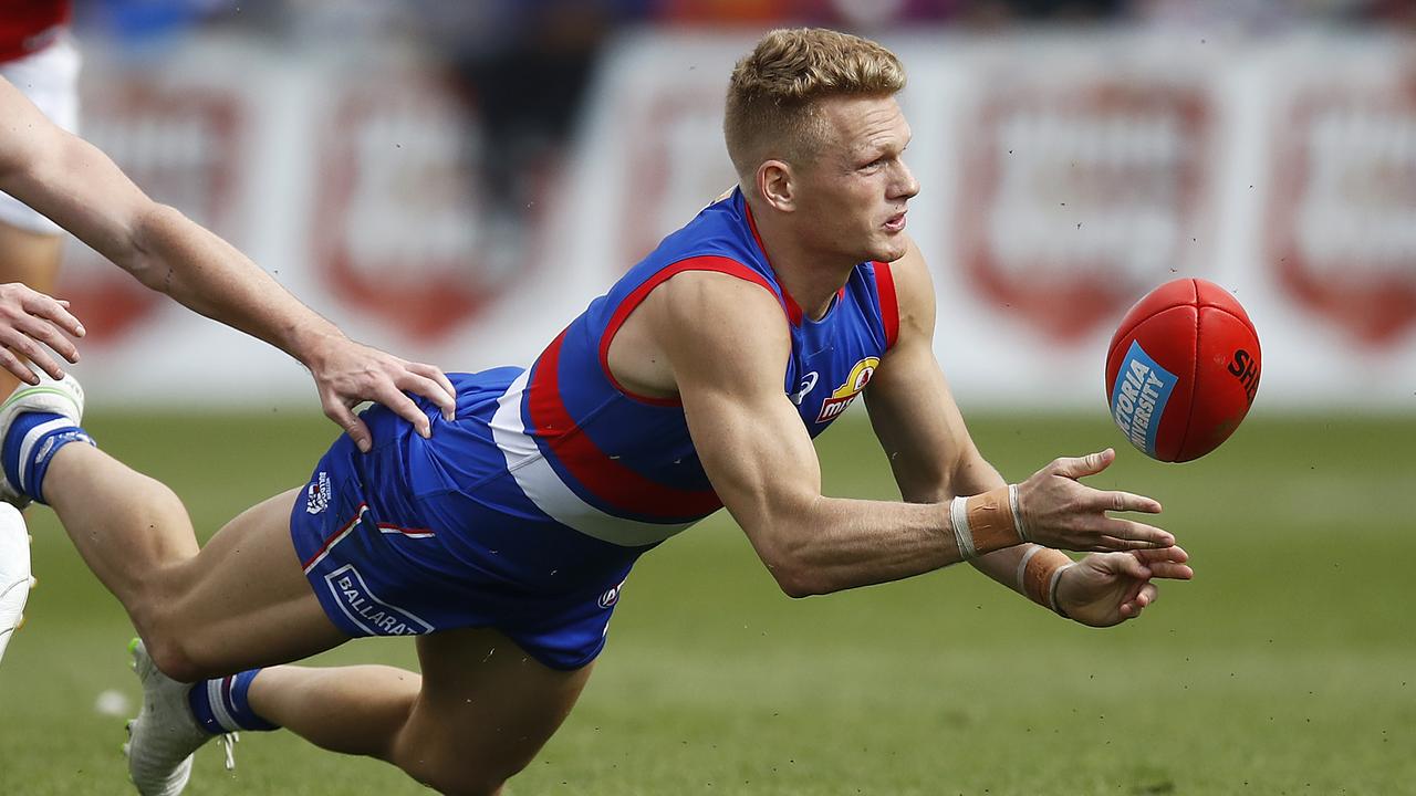 Adam Treloar had a huge influence in his best game for the Dogs. Picture: Getty Images