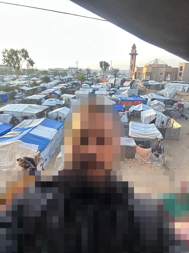 30-year-old Mazen, a Palestinian lawyer living pictured in Khan Younis poses for a selfie on Thursday afternoon.