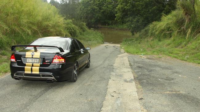 Neither Julian Neuendorf, nor his black 2007 Ford Falcon GT ever left the boat ramp at Logan Reserve.