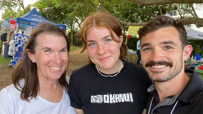 Councillor Ryan Bayldon-Lumsden, with his sister Ruth and mother, Katrina Bayldon.