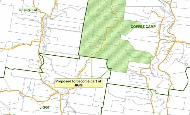 Changes are proposed to the boundary of Jiggi and Coffee Camp. Picture: Contributed