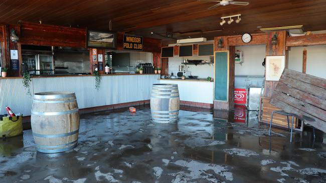 Windsor Polo Club was inundated with floodwaters. Picture: Tim Hunter