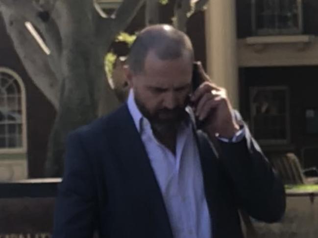 Dean Peter Dallwitz, 51, of Queenscliff, leaving Manly Local Court on Wednesday, where he was convicted of high range drink driving – three times over the limit – after crashing his Land Rover on a remote country road west of Port Macquarie. Picture: Manly Daily