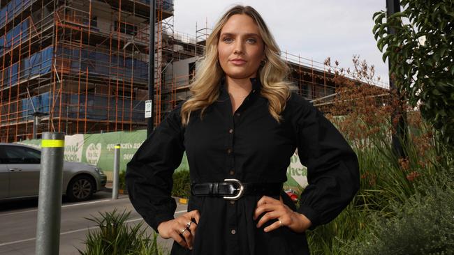 Holly Russell is urging governments to extend the HomeBuilder grant deadline for first home buyers in her situation. Picture: Emma Brasier