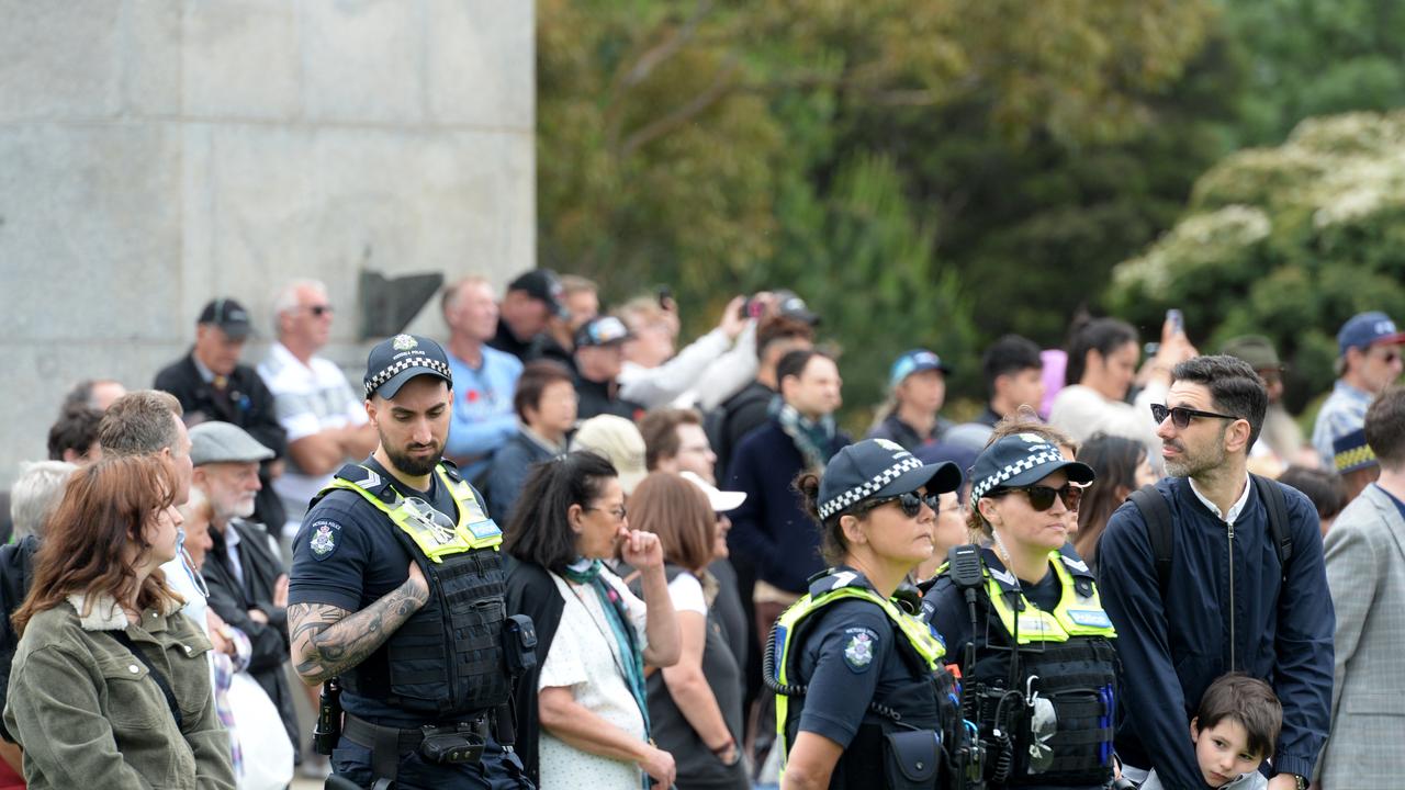 Remembrance Day commemorations at the Shine. Picture: Andrew Henshaw