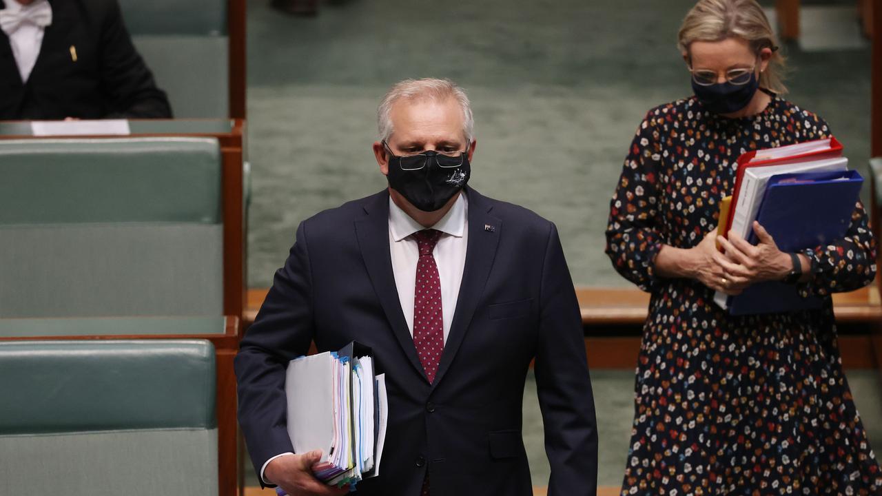 Prime Minister Scott Morrison is seeking to secure support for a commitment on net zero emissions. Picture: Gary Ramage / NCA NewsWire