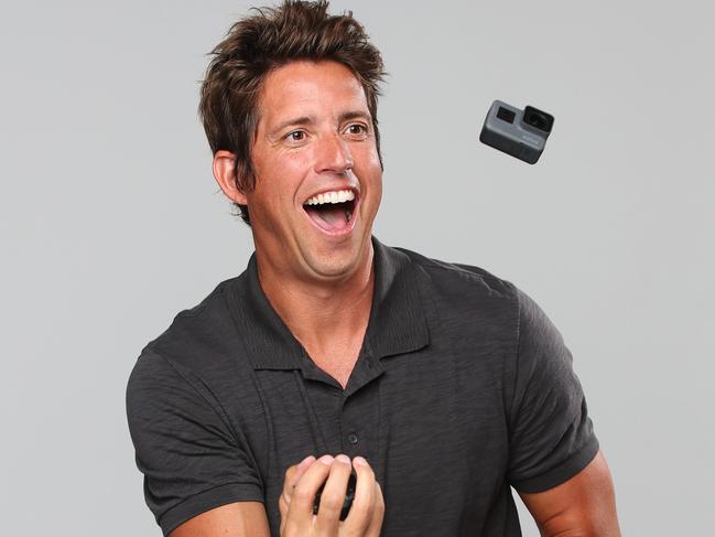 Go Pro creator Nick Woodman with one of his products. Picture: Carly Earl