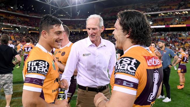 Wayne Bennett will see out the final year of his contract in Brisbane. (Photo by Bradley Kanaris/Getty Images)