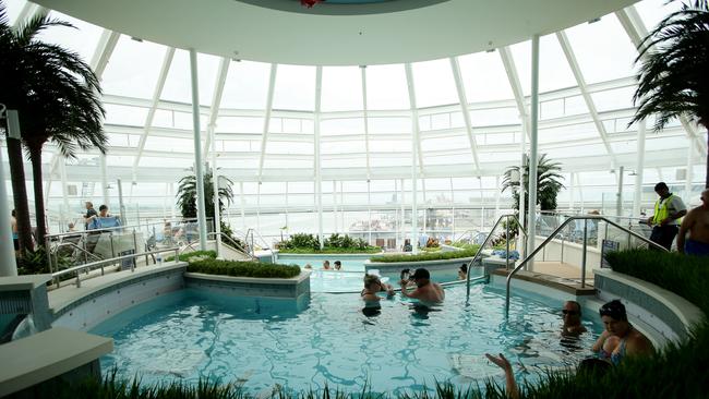 One of the pools on-board Ovation of the Seas. Picture: Mark Calleja