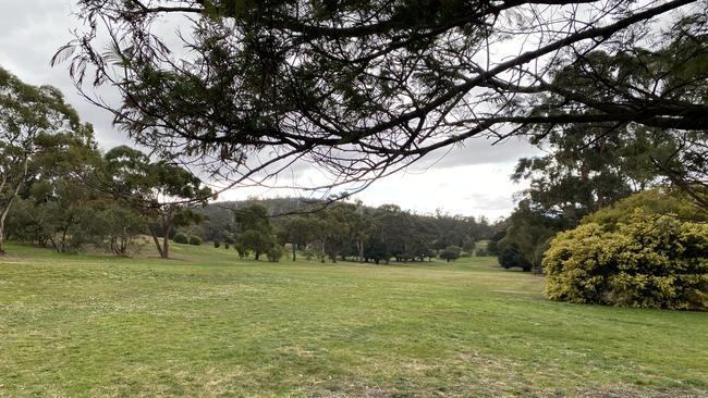 Rosny Golf Course, now a parkland, has 14.3 hectares of open space to potentially build the Tasmanian AFL team's high performance centre. Picture James Bresnehan