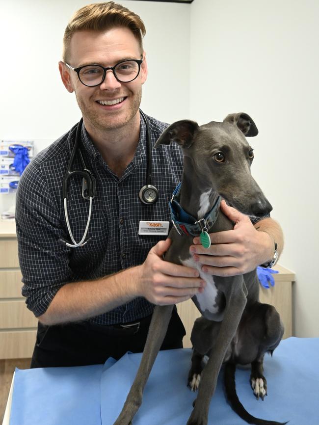 Dr Tim Hopkins with one of his patients