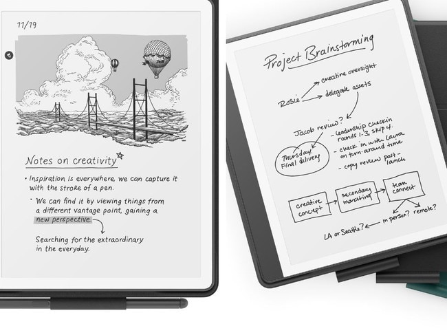 You can also use Notebooks on the Kindle Scribe. Picture: Supplied