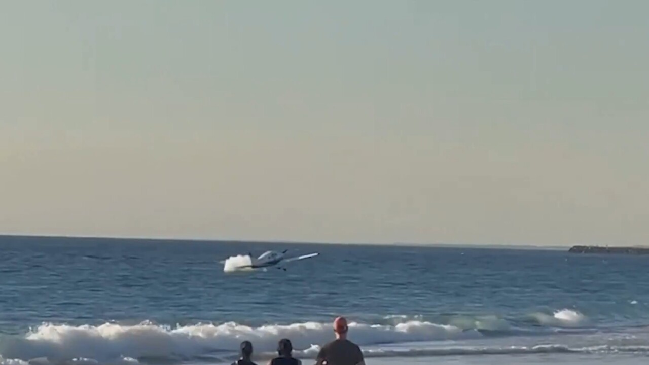 Plane crash WA Pilot and son crash land plane on Fremantle beach