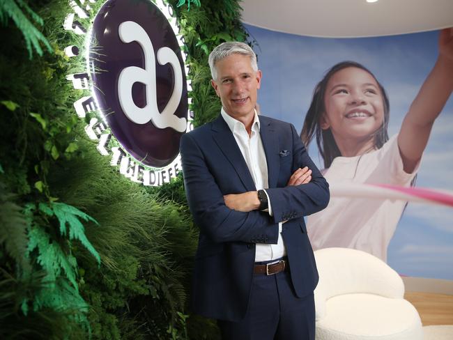 24/02/2021. A2 Milk CEO David Bortolussi, photographed at their offices in McMahonÃs Point, Sydney ahead of financial results. Britta Campion / The Australian